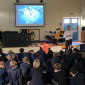 Boys Enthralled by Polar Explorer Boys Enthralled by Polar Explorer