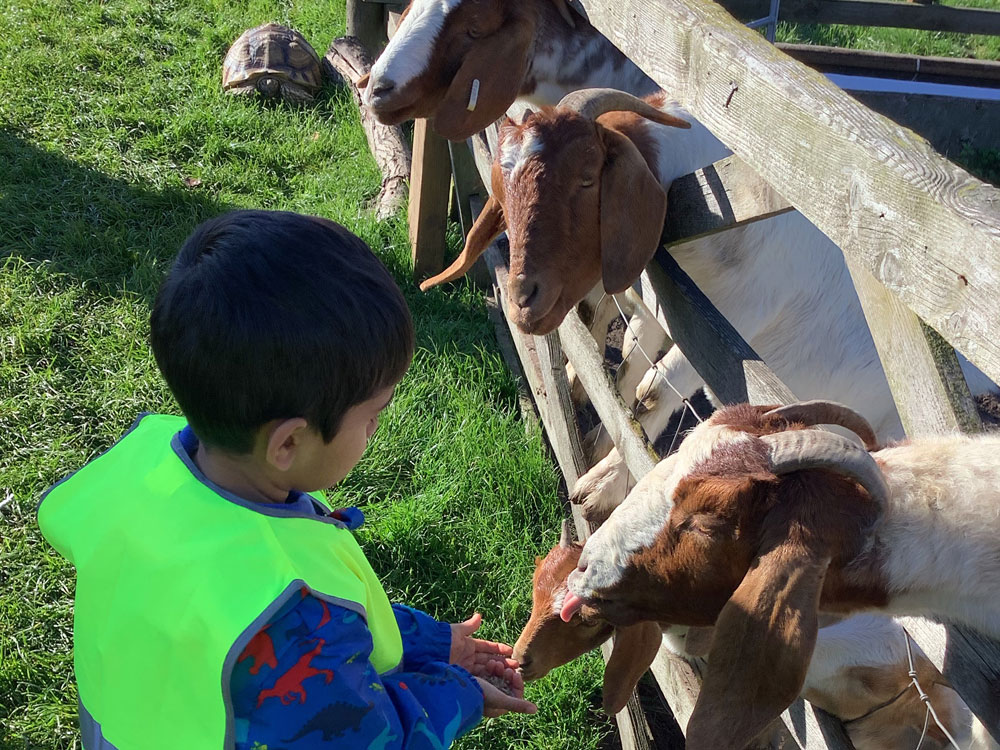 Outdoor pursuits in the Nursery at Bolton School.